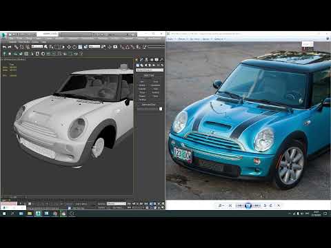 Видео: Прогрессивное моделирование с ImageModeler.  Моделируем Mini Cooper R50. Часть 1.