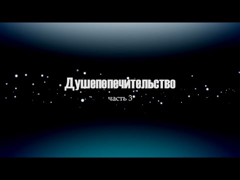 Видео: Душепопечительство. Йоханес Раймер. часть 3