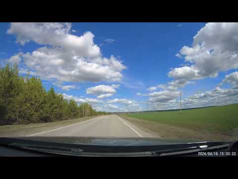 Видео: Трасса с. Жадовка - п. Николаевка - п. Павловка - с. Черкасское - г. Вольск. 16 апреля 2024 г.