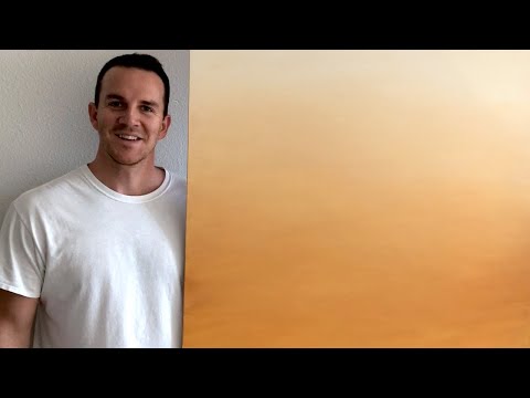 Видео: Как растушевать акриловую краску на БОЛЬШОМ холсте | Пошаговое руководство для начинающих