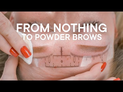 Видео: От нуля до пудровых бровей