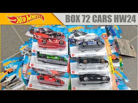 Видео: Целая коробка моделей HOT WHEELS - 72 машинки
