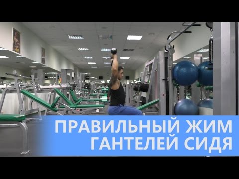 Видео: Жим гантелей сидя для средней дельты ( как накачать плечи)