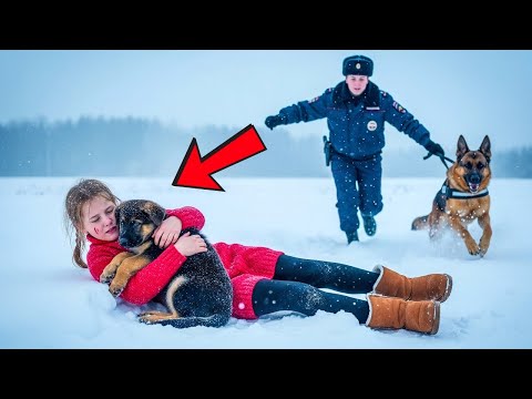 Видео: Слабый лай эхом разнёсся сквозь метель — то, что нашли полицейский и его собака К9, растрогает