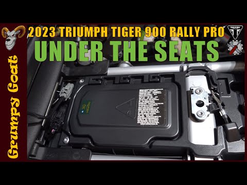 Видео: Давайте заглянем под сиденья... есть ли место для вещей? | Triumph Tiger 900 Rally Pro 2023 года