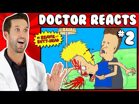 Видео: ВРАЧ смотрит смешные медицинские сцены из Би́вис и Ба́ттхед #2
