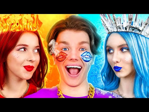 Видео: Девушка Вода VS Девушка Огонь || Холодная VS Горячая Стихия