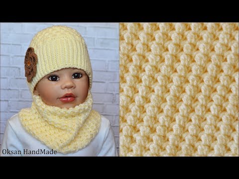 Видео: Шарф снуд крючком. Новый узор. Scarf Snood crochet