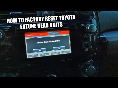 Видео: Как выполнить полный сброс настроек головного устройства Toyota Entune до заводских.