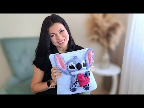 Видео: МК НАВОЛОЧКА С 3Д СТИЧЕМ 💙 | How to crochet pillow with 3D Stitch 💙 #вязание #crochet