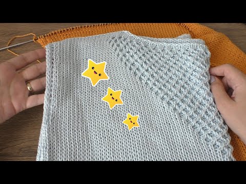 Видео: Обработка проймы топа спицами