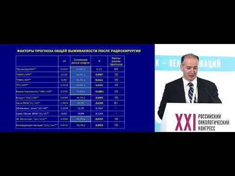 Видео: Выживаемость пациентов с метастазами в головной мозг после радиохирургического лечения. Дискутант