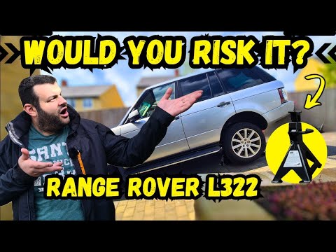 Видео: Задний RANGE ROVER L322 поднят на домкрате на склоне БЕЗОПАСНО! Полезные советы