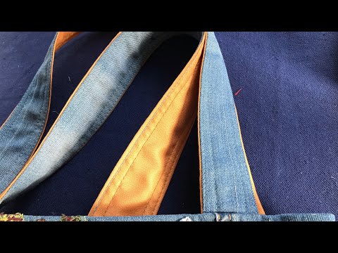 Видео: Как можно сшить красивые ручки с кантиком для сумок. Очень просто.