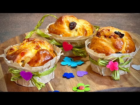 Видео: Великденски мини козунак / Мини куличи на Пасху / Easter mini cake