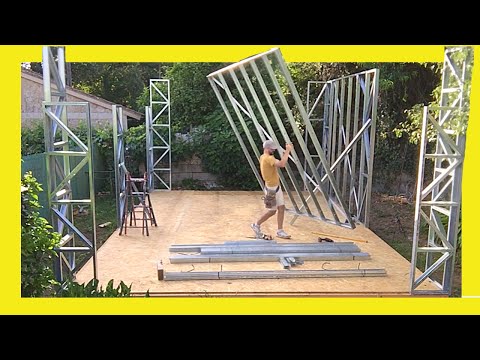 Видео: 🔥 Как обрамлять стены 🤜 Стальной каркас / Tiny House 7 X 4,80 ✅ гипсокартон