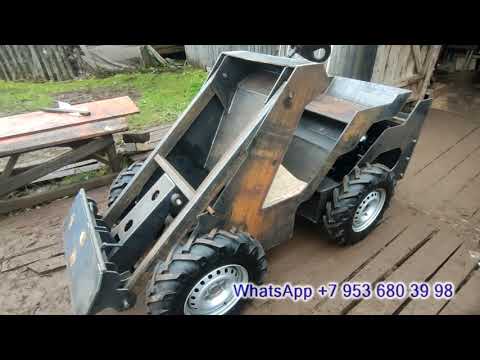 Видео: Самодельный минипогрузчик на гидроходу UT-20. Стрела, повторитель, плита на ковш.