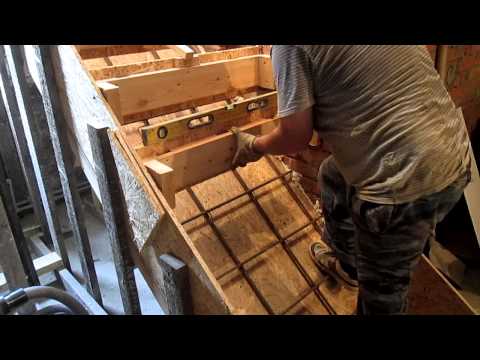 Видео: Изготовление бетонной лестницы ,часть 5