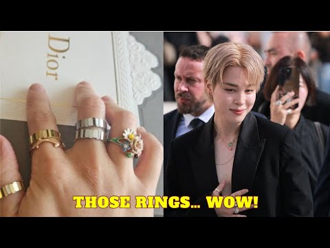 Видео: Яркая улыбка и кольца Чимина из BTS на Неделе моды Dior