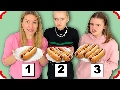 Видео: ОДНА ДВЕ или ТРИ ПОРЦИИ Челлендж !! Съешь или получи КРЕЙЗИ МАКИЯЖ