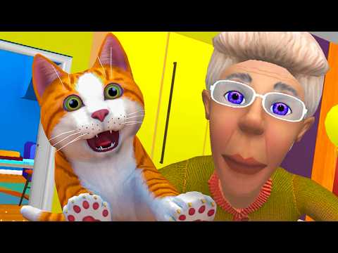 Видео: Рыжий Котик и Бабка #1 Kitty Cat Life Simulator с Кидом на пурумчата