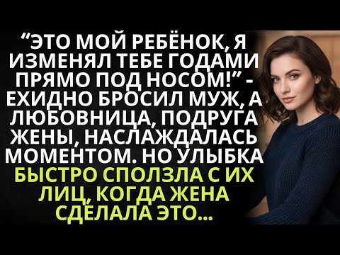 Видео: Это мой ребёнок, я изменял тебе годами под носом - ехидно бросил муж, а любовница наслаждалась. Но