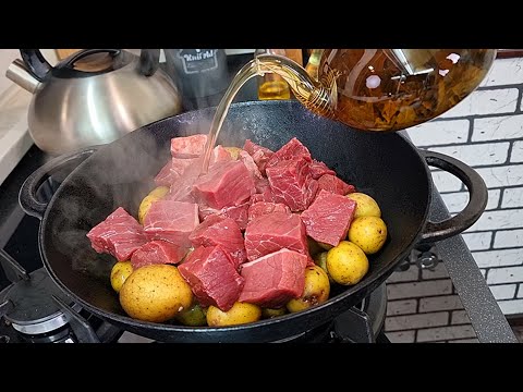 Видео: Как правильно жарить Мясо с Картошкой Чтобы Вкусно, Просто и Быстро