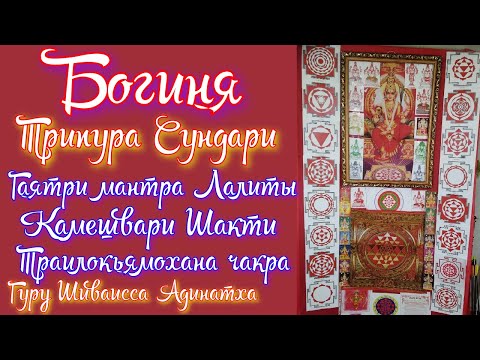 Видео: Богиня Трипура Сундари -Гаятри мантра Лалиты, Камешвари Шакти, Траилокьямохана чакра 1 слоя Шриянтры