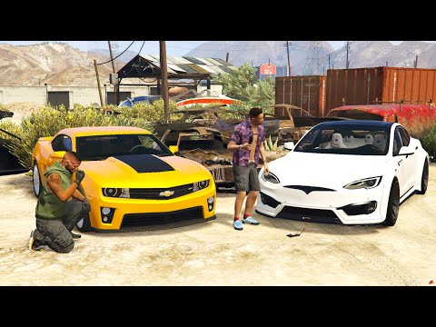 Видео: ДЖОННИ МЕН КАСОЙ СВАЛКАДАН ТЕСЛА МЕН КАМАРО ТАУЫП АЛДЫ (GTA V)