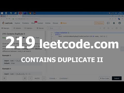 Видео: Разбор задачи 219 leetcode.com Contains Duplicate II. Решение на C++