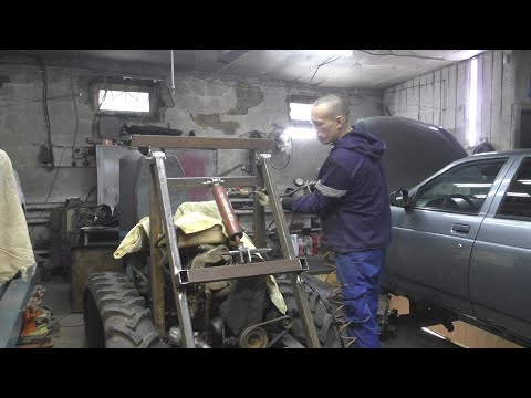 Видео: ГУСЕНИЧНЫЙ МИНИТРАКТОР ч.26 тест гидравлики воздухом