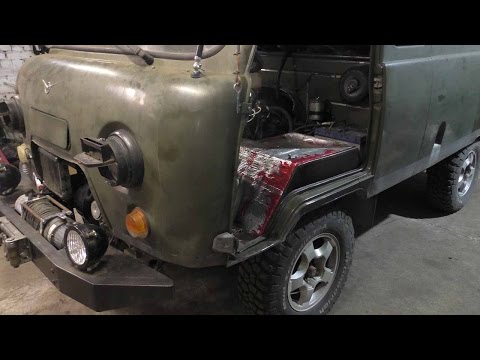 Видео: УазТех: Установка om603.971, 3.5TD с МКПП 5ступ и РК Nissan Y61, на УАЗ "БУХАНКА", ЧАСТЬ 1