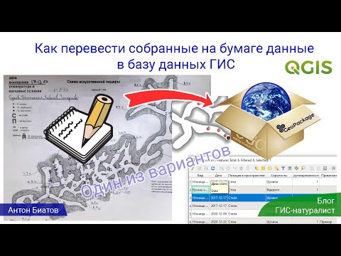 Видео: Оцифровка научных данных с бумажной карты в базу данных, используя QGIS. Реальный Use Case.