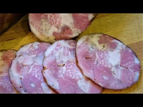 Видео: Домашняя Колбаса из Свинины/Закуска(Ветчинно-Рубленая)/Простой Рецепт/Ветчина в Рукаве в Духовке/0+