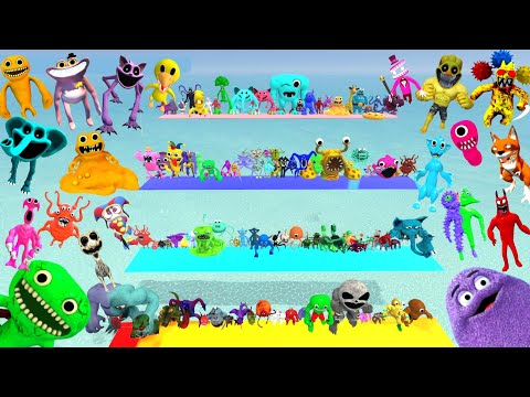 Видео: Спартанец, вышибающий весь проклятый сад семьи Банбан в затопленной зоономалии, сирена Поппи в Ga...