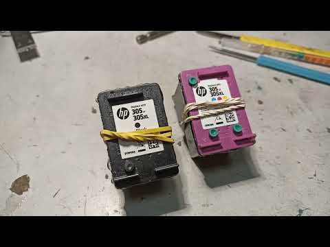 Видео: Картридж HP 305XL заправка