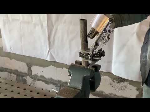 Видео: Сантехнический Нотчер с возможностью врезок в трубы под углом СТНУ 20 76