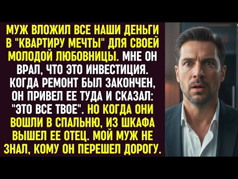 Видео: Муж купил квартиру любовнице. Когда он привел ее туда, из шкафа вышел ее отец. Муж не знал, кто он.