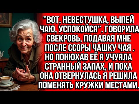 Видео: ВОТ НЕВЕСТУШКА ВЫПЕЙ ЧАЮ УСПОКОЙСЯ. ГОВОРИЛА СВЕКРОВЬ ПОДАВАЯ МНЕ ПОСЛЕ ССОРЫ ЧАШКУОТРАВЛЕННОГО ЧАЯ