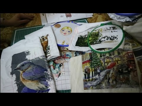 Видео: ДОРВАЛАСЬ ДО ВЫШИВКИ/ВСЕ НАЧАТЫЕ КАРТИНЫ/ЧТО ВЫШИВАЮ В 2022/НОВЫЙ НАБОР!