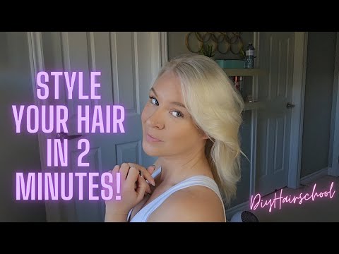 Видео: Объем за 2 минуты с помощью утюжка для волос | Простой повседневный урок по прическе для тонких и...