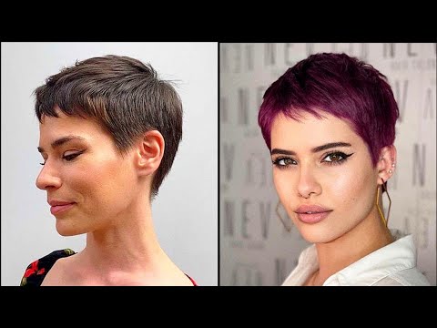 Видео: Стрижки пикси с андеркатом для женщин старше 60 лет | Стрижки пикси на Pinterest | Стрижка для ма...