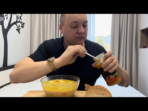 Видео: Мукбанг суп с галушками mukbang