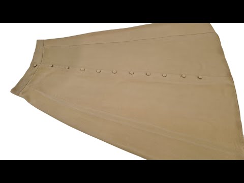 Видео: Юбка с пуговицами спереди, 6 шт., пошив