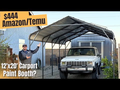 Видео: Я купил металлический навес для машины размером 12x20 футов в TEMU | AMAZON — хорош ли он?