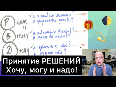 Видео: КАК ПРИНИМАТЬ РЕШЕНИЯ? Хочу, могу и надо!