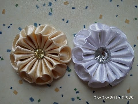 Видео: Зефирка канзаши, простой способ.