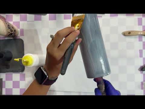 Видео: Создание готической чашки с блестками, совами, розами и дизайном черепа, UVDTF, винила и блесток.