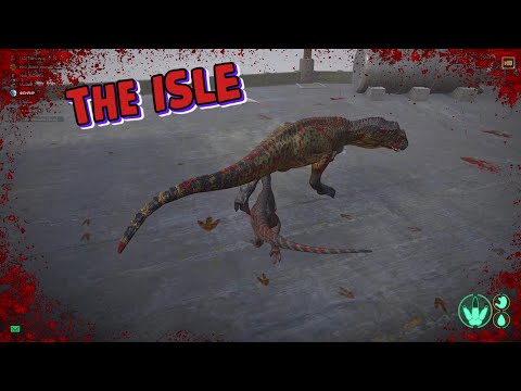 Видео: THE ISLE - Ютараптор продолжает прикалываться над Гиганотозавром!