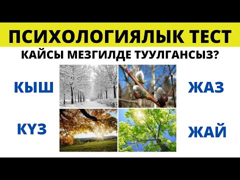 Видео: КАЙСЫ МЕЗГИЛДЕ ТУУЛГАНСЫЗ? КЫЗЫКТУУ ПСИХОЛОГИЯЛЫК ТЕСТ. ЖООБУ МЕНЕН. АБДАН КЫЗЫКТУУ